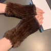 designer gloves ladies glove Wrist warmth rabbit fur winter mitten for women official replica Counter quality European size T0P quality 019