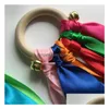 Andere Modeaccessoires 7 Farben Regenbogen Handdrachen Holzring Band Streamer Läufer Zubehör Spielzeug Tanzringe Sensorisches Band Dhptv