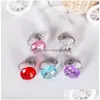 Party Favor With This Ring Key Chain Diamond Keychain Wedding Favors Baby Shower Party Gift 5Colors Box Packing Drop Delivery Home G Dhi97