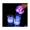 Wijnglazen 7Oz Led Knipperend Waterglas Ananas Vormige Waters Sensing Flitslicht Lichtgevende Wijn Bier Drink Glasss Cup Home Party Dhejp