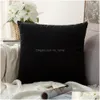 Cushion/Decorative Pillow Pillow T Veet Throw Pillowcase Decorative Square Cushion Sofa Bedroom Car Home 45X45 Comfort Without Pillo Dhzdk