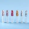 Groothandel 5 ml lege parfum fles bodem bijvulling spuit plastic flessen met etherische oliekristallen diamantvorm