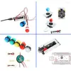 Oyun Denetleyicileri 2 Oyuncu Elipse Arcade Kit Oval PC Joystick Handles Standart Denetleyici DIY oyunları için LED krom düğmeleri mame