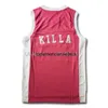 Full embroidery Killa Harlem Diplomats Pink Basketball Jersey Retro College Jersey XS-6XL