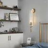 Wall Lamp Modern Led Wrought Iron Glass Light Living Room Decor Sconce Bedroom Bedside Aisle Corridor Luminaires
