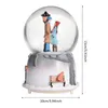 Dekorativa föremål Figurer Musiklåda Crystal Ball Beautiful Couple Snow Globemusical Ornaments with Colorful Lights For Valentine's Day Gift 221206