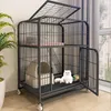 Cat Carriers Modern Cages Villa Oversized Free Space Cage Home Indoor Three-story With Toilet Pet Supplies House