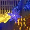 3.5m 크리스마스 조명 LED 눈송이 커튼 아이 시클 요정 끈 조명 야외 화환 홈 파티 정원 새해 장식