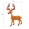 Dekoracje świąteczne 1 pakiet Plush Renifer Elk Symulacja Rok Domowy Dekoracja prezentu Dekoracja dzieci