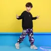 Zestawy odzieży Teen Boys Spring Streetwear Solidny kolor bluza