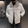 Hombres Down Parkas Chaqueta de invierno Chaquetas de cuello de piel sintética Espesar Mantener cálido Puffer Casual Streetwear Abrigo Ropa 221207