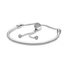 925 Silver Heart Star Justerbar charmsarmband Designer smycken DIY Fit Pandora Armband