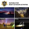 Lampes frontales 50W Phare LED 45000 Lumens Zoom Lampe Torche Portable Camping Lanterne Batterie