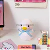 Party Favor Duck Decorative Lamp Baby Night Light Led Lights Room Cute Animal Lighting Bedroom Decor Kids Decoration Luminaria Gift Dhmbe