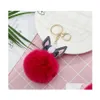 Altro casa giardino carino peluche francese Bldog portachiavi in pvc cane adorabile portachiavi per le donne portachiavi auto anello borsa ciondolo gioielli regalo Dhgk4