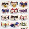 Dog Collars Leashes Cat Collars With Bells Bow Tie Cats Safety Elastic Bowtie Bell Mti Colors Pet Supplies Puppy Kitten Bowknot Co Dhdia