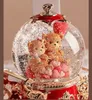 Decorative Objects Figurines Christmas snow dream couple carriage crystal ball music box girl wedding birthday gift inner scene rotation 221206