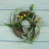 Decorative Flowers Rustic Country Artificial Lambs Ear/Boxwood And Twig Wreath Year Round Full Green For Indoor Or Outdoor Display 9 Inch