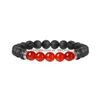 Contas de miçangas de miçangas sete pulseira de chakra preto lava lava ioga de ioga panjeiras para homens jóias corda de jóia Droga de fita Dhhwi