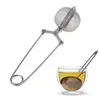 TEA INFUSER 304 Rostfritt stål sfär Mesh Tea Silit Kaffe ört Filter Diffusor Handle TEA BALL TT1207