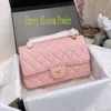 Bolsa de grife CC Caviar couro Crossbody ombro Sacos de ombro duplo Lady Lady Fashion Women Women Bag Wallet embreagem dourada lasca dourada