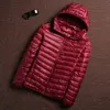 Parkas de plumón para hombre, chaqueta de pato ultraligera de marca de moda de invierno, ropa de calle coreana, abrigos de plumas, cuello levantado, ropa cálida para hombre 221207