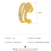 Orecchini posteriori Semplici clip di cartilagine dell'orecchio a forma di C con strass completi su polsini punk con serpente freddo Orecchini con polsini color argento