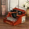 Decorative Objects Figurines Wooden Hand Crank Queen Classic Typewriter Model Music Box Wood Metal Antique al es Toys Christmas Gift 221206