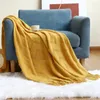 Blankets Throw Blanket For Couch Cream White Versatile Knit Woven Chenille Chair Super Soft Warm Decorative