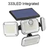 Solar Wall Lights With Remote Control PIR Motion Sensor 333LED Waterproof Spotlight Exterior Garage Lighting