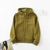 Women's T-Shirt Small independent design solid color plush coat warm hood in autumn and winter ins style