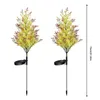 Decorative Flowers Christmas Tree Solar Lights Outdoor Stakes 2 Pack Pine Trees With Multi-Color
