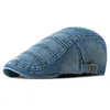 Beretti inverno uomini beretto cool denim unisex unisex casual brim brim hat hat women regolabili