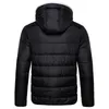 Parkas pour hommes automne et hiver à capuche couleur unie grande taille manteau coton décontracté épaississement coupe ajustée Cardigan fermeture éclair 221207