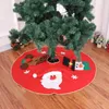 Christmas Decorations Tree Skirt Panel Decor 100cm Base For Year Merry Party Ornament