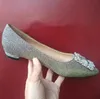 Брэнд классика женская свадебная обувь квадратная пряжка страза с плоским дном ботин