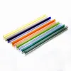 Glass Clear large straws Colored Bent Straight Milk Cocktail Straw Reusable Eco Borosilicate18cm/20cm/25cm