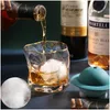 Seaux à glace et glacières Glacières réutilisables Sile Nt Machine à boules de glace Moules à glaçons Whisky Cocktail Premium Boules rondes Sphères Kitch Dhdhw