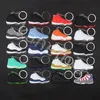 Wholesale Designer Mini Silicone Sneaker Keychain Men Women Kids Key Ring Gift Shoes Keychains Handbag Chain Basketball Shoe Key Holder