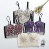 Beaded Sling Vest Women's Ball Sexy Bright Diamond Performance Bra Chest Shaping Top