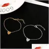 Bracelets de cheville fille mode simple coeur cheville bracelet chaîne plage pied sandale bijoux C00021 Smad 183 R2 livraison directe Dhxos