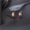 Orecchini a bottone a cerchio da donna designer di gioielli di lusso Orecchini in acciaio inossidabile cjeweler orecchini piccolo medio grande cerchio bianco gol331k