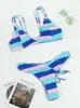 مجموعة حمالات الصدر Coobbu High Weist Bikini Ploral Print Swimsuit Biquinis feminino Bow ضمادة السباحة البيكيني