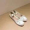 New ballet casual shoes women's satin bow comfortable flat bottom dance ladies and girls holiday stretch Mary Jane shoes Miu 2022