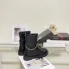 Stivali firmati Stivali di terra Martin Timber Chanel Chanel Snow Crafted Pelle nera Tacco alto di lusso alla caviglia per stivaletti da donna in Australia Ginocchio alto 01