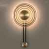 Настенная лампа Nordic дизайнер роскошные медные стеклянные круглые постмодернистские светильники