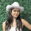 Berets Cowgirl Hat легко носить с подболкой Cowboy Wide Brim Portable для свадебного душа.