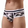 Underpants Sexy Underwear Men Briefs Panties Middle Waist Camouflage Printed Cotton Comfortable