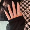 Cluster Rings 2022 Creative U-shaped Gold Color Pearl Open For Womans Korean Fashion Jewelry Wedding Girl's Sexy Finger Accessories