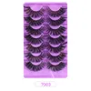 Curly Thick Mink False Eyelashes Naturligt mjuk och livlig återanvändbar handgjorda flerskikt 3D falska fransar Extensions Messy Crisscross Eyes Makeup Accessory